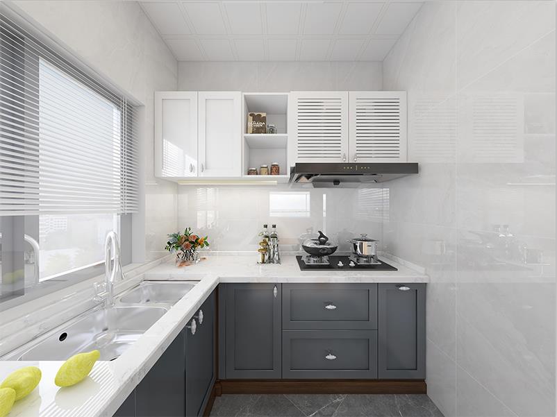 凯米特全屋全铝定制现代简约橱柜整体厨房组装经济型橱柜图片
