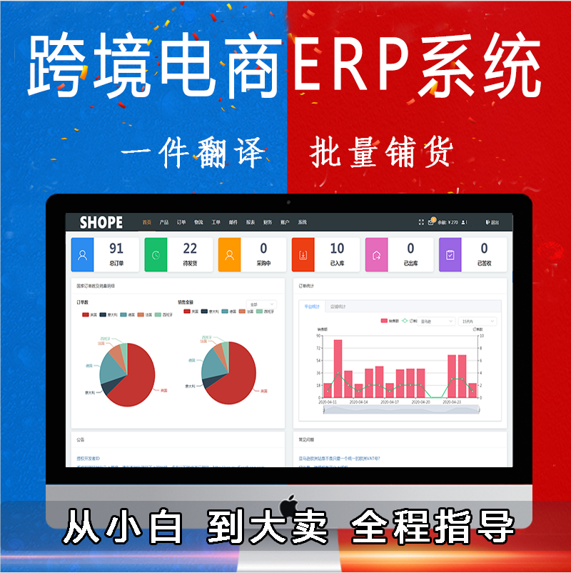 跨境电商软件ERP支持二次开发图片