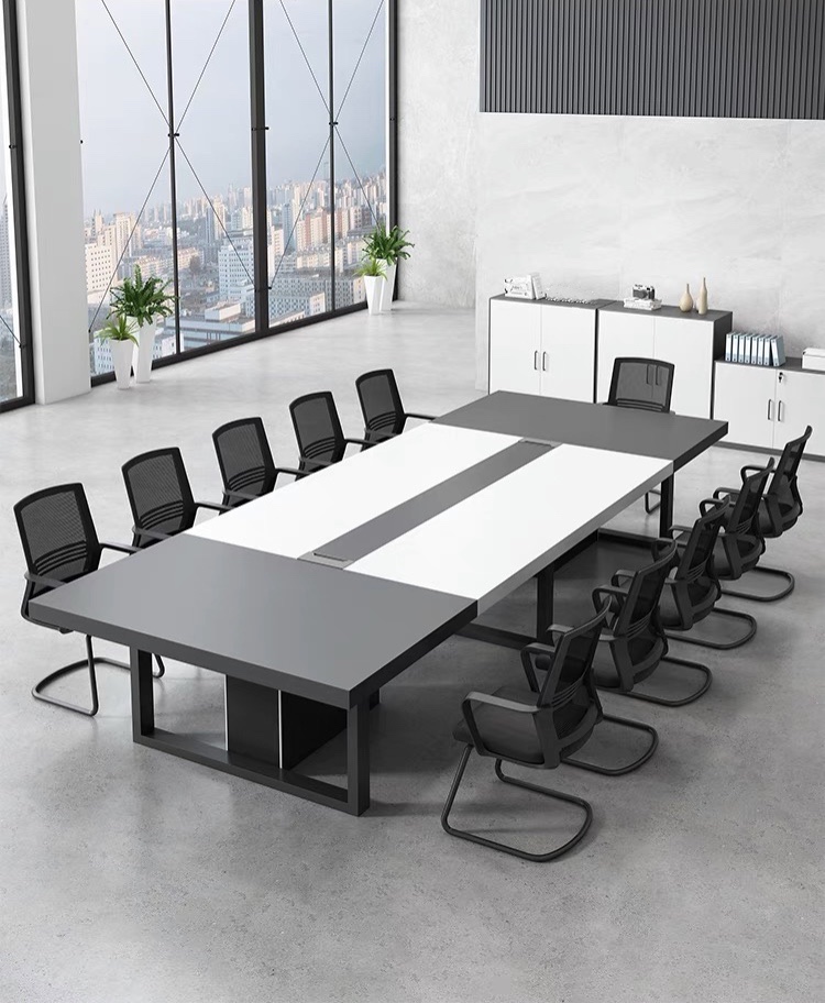 沈阳大型会议桌长桌简约现代长条长方形组合简易培训办公室会议桌图片