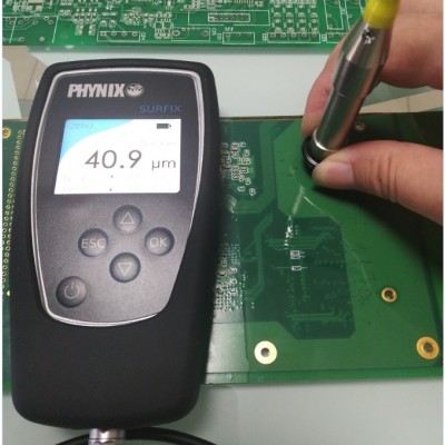 PCB三防漆测厚仪 电路板油墨UV胶厚度测试仪图片