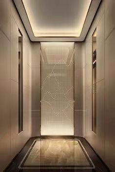轿厢装潢高档电梯装潢 一梯一户的电梯间怎么装修图片