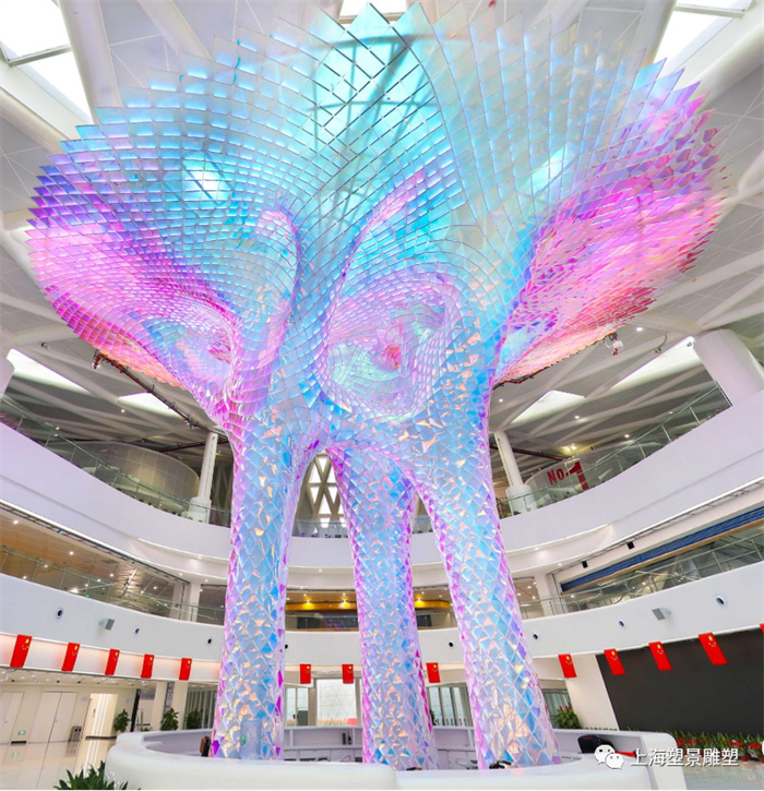 襄阳科技馆艺术装置—亚克力雕塑生命树图片