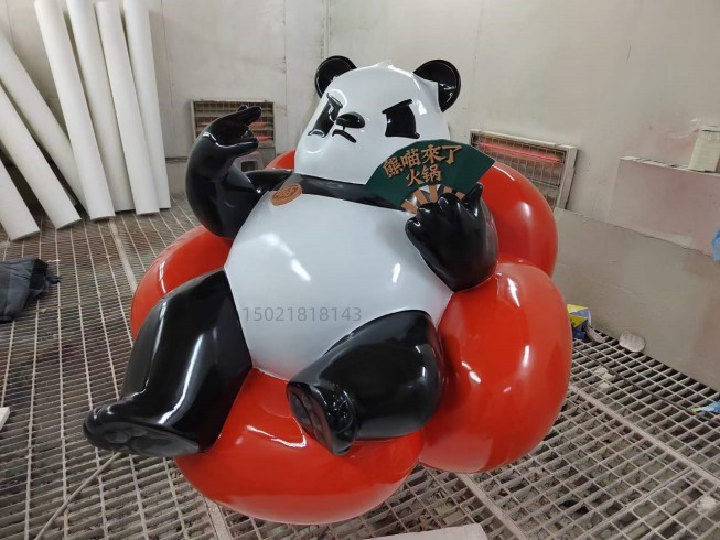 金华火锅店招牌摆件 自嗨造型动物雕塑 玻璃钢制品图片