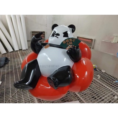 金华火锅店招牌摆件 自嗨造型动物雕塑 玻璃钢制品